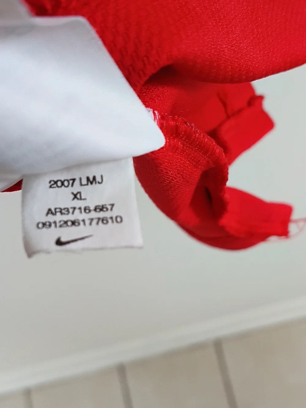 Nike Dri-fit Men’s Red Quarter-Zip Pullover Performance Top Size XL